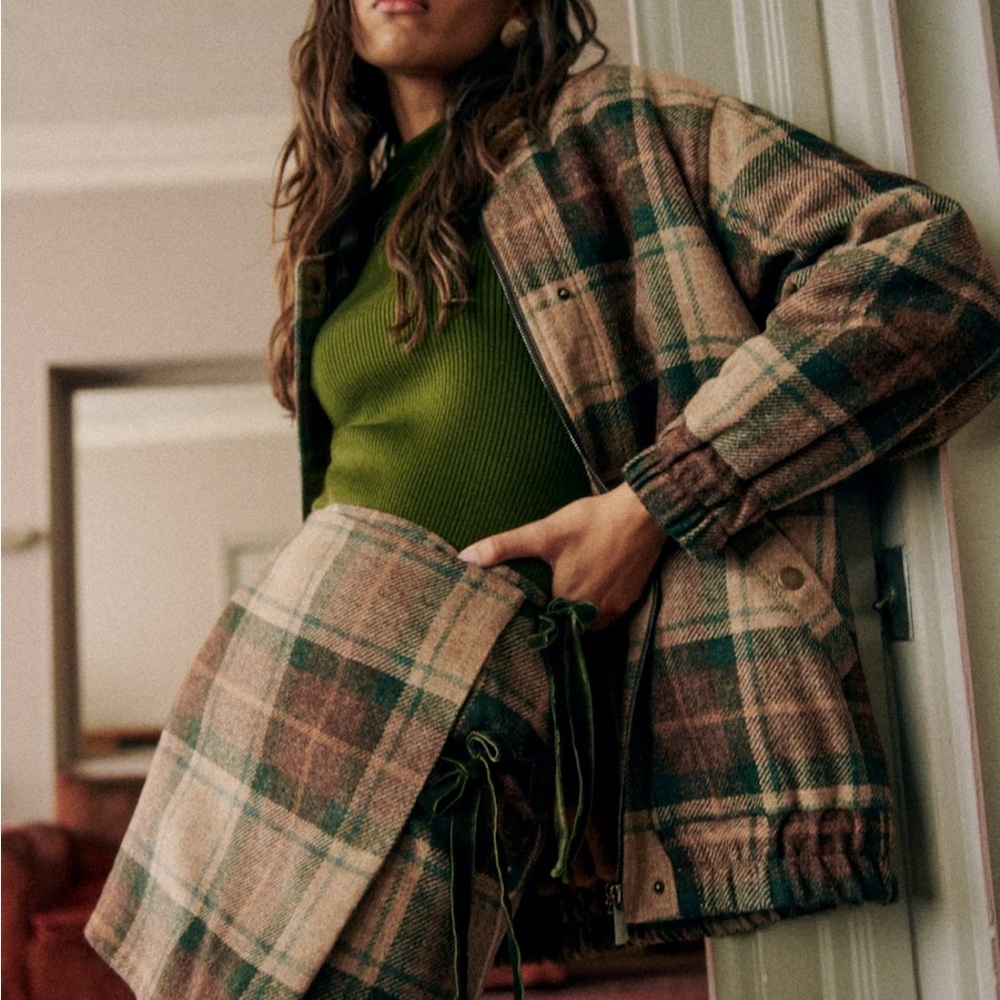 Sézane Opaline Skirt - Plaid skirt